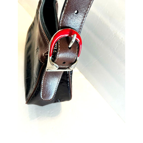 Luxury Designer Robert Donini Black & Brown Leather Shoulder Handbag M/I Italy - Picture 4 of 9